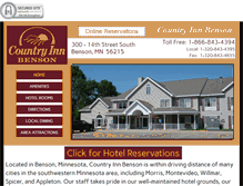 Tablet Screenshot of countryinn-benson.com